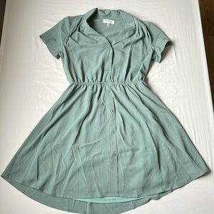 Monteau M women’s green button dress